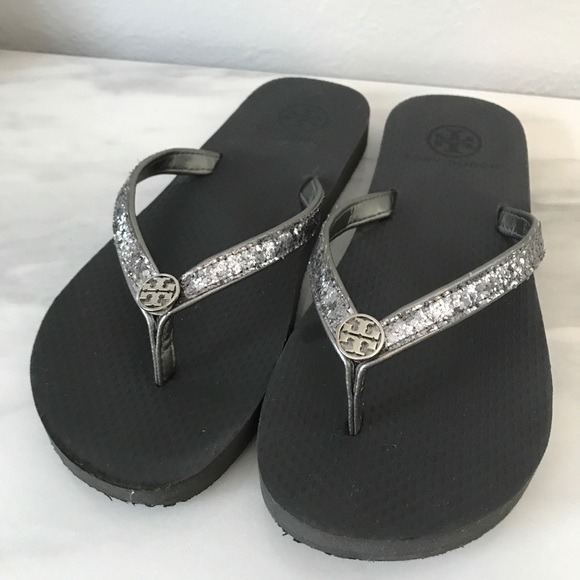 tory burch glitter flip flops